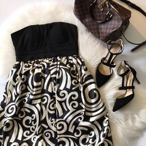 London Times strapless dress